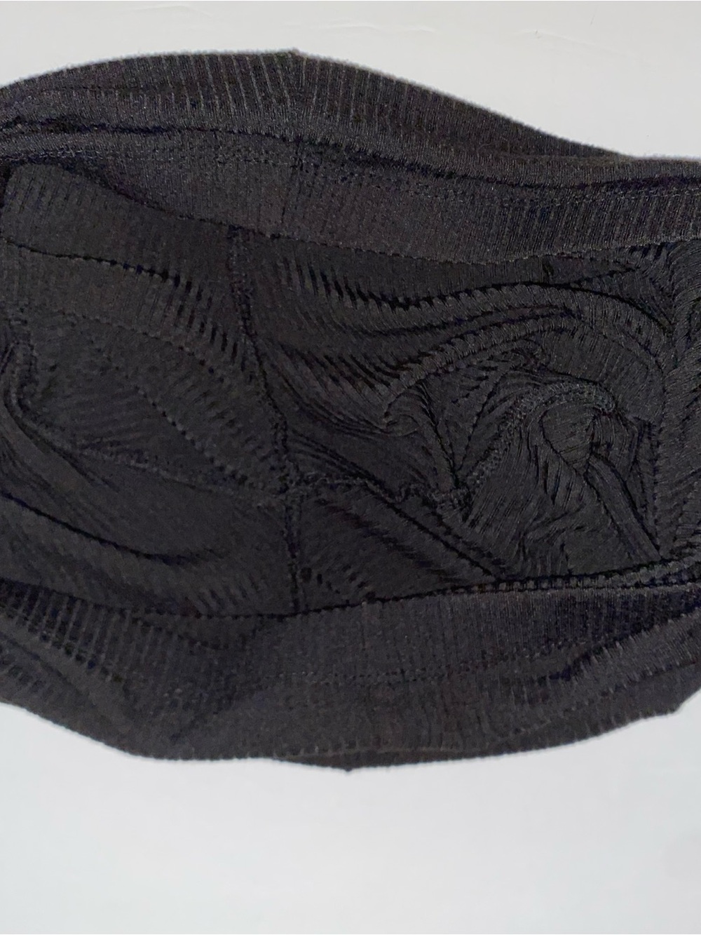 Bozzolo Black Ribbed Knit biker shorts - Picture 3 of 6